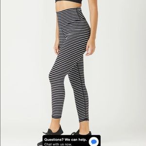 glyder FARTHER 7/8: BLACK / WHITE STRIPE